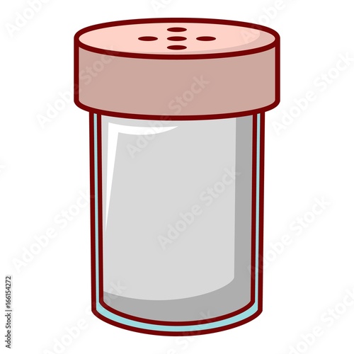 Salt shaker icon, cartoon style