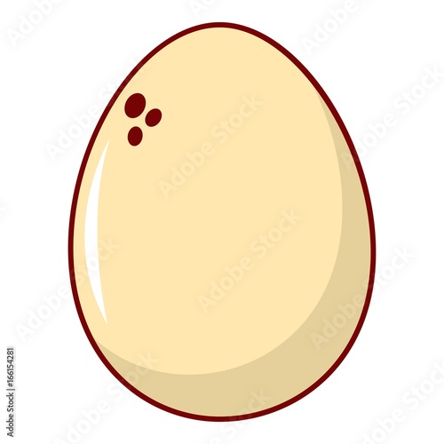 Egg icon, cartoon style