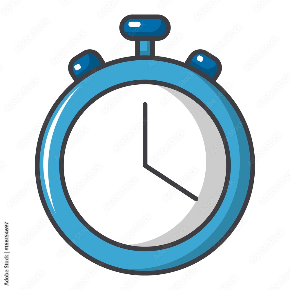 Stopwatch icon, cartoon style Stopwatch icon, cartoon style