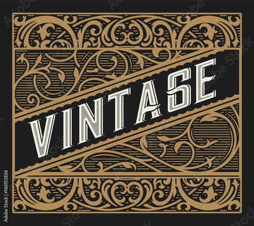 Floral label, Western style