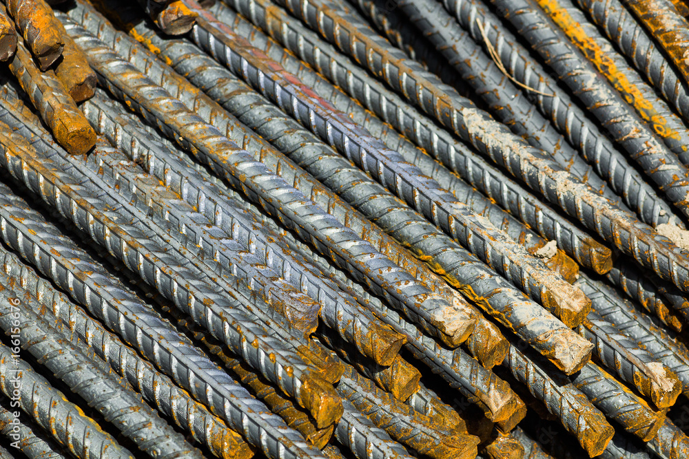 Obraz premium rusty steel bar closeup