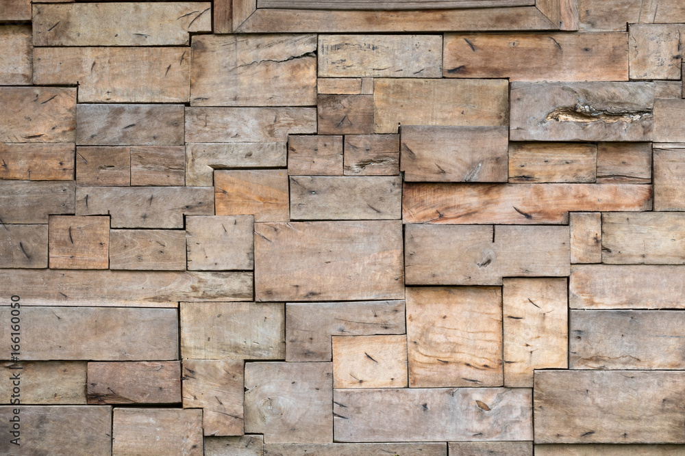 Old wall pieces of wood chips. Old wall pieces of wood chips.