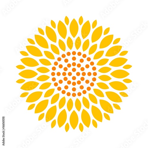 sun flower logo vector.