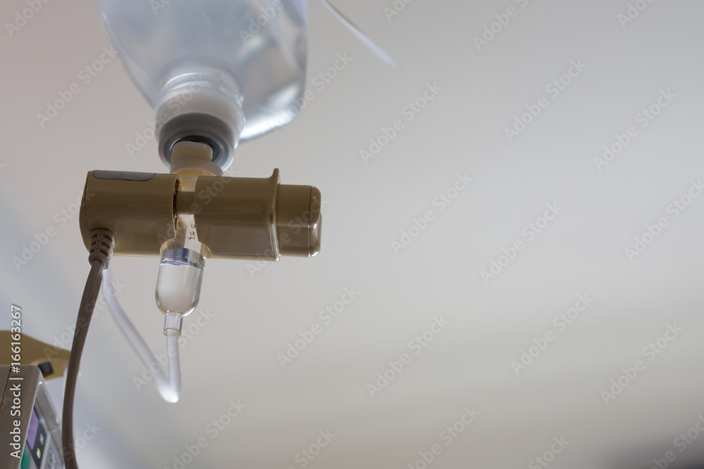 Infusion IV drip saline solution bottle Infusion IV drip saline solution bottle