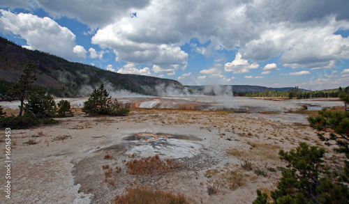 Black Sand Geyser Basin in Yellowstone National Park in Wyoming USA