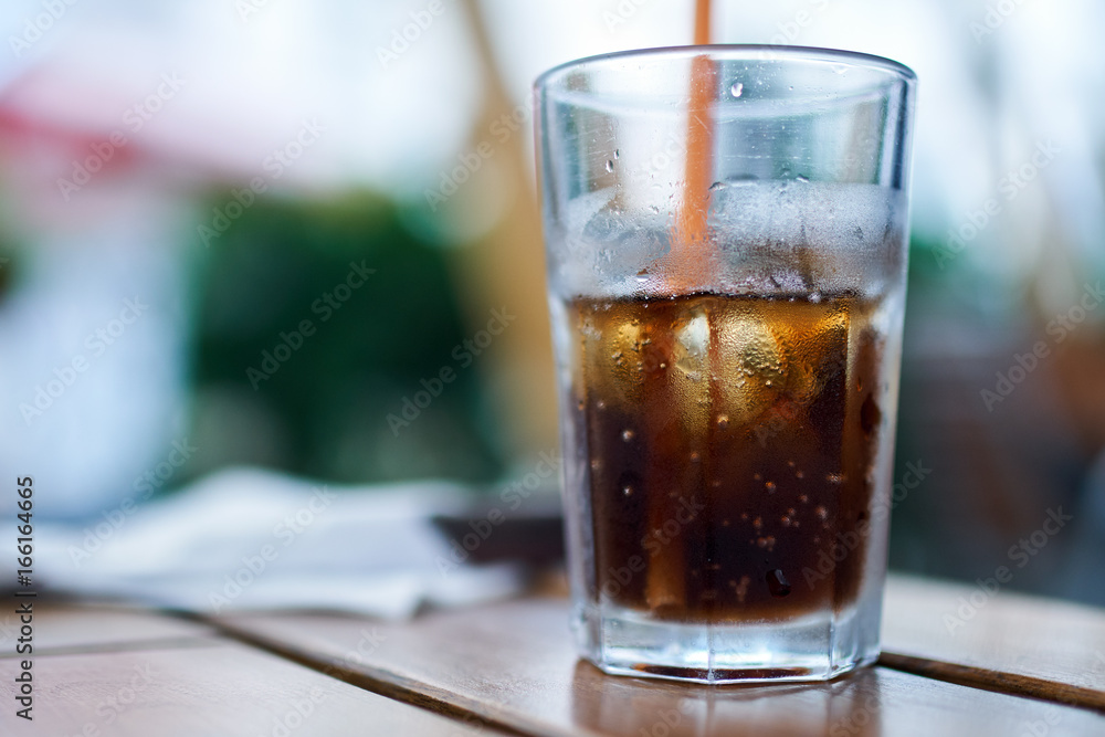 Glass of coke with ice Glass of coke with ice