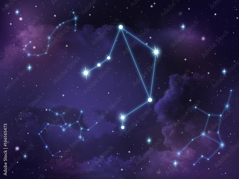 Obraz premium Libra constellation star Zodiac