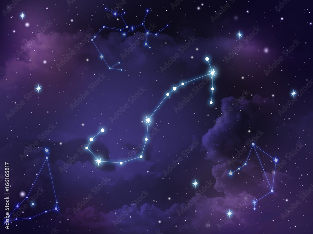 Obraz premium Scorpio constellation star Zodiac