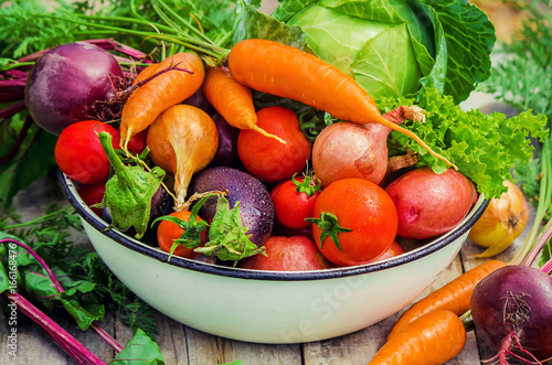 Different vegetables. Selective focus.  photo