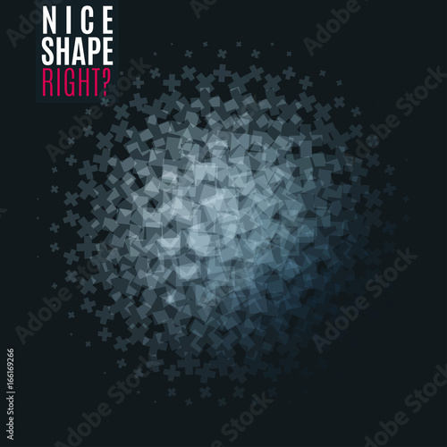 Abstract vector design elements with cross