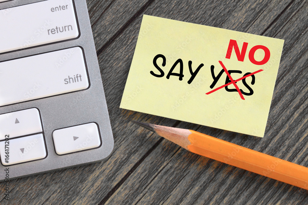 change of say yes to say no, concept of rejection change of say yes to say no, concept of rejection