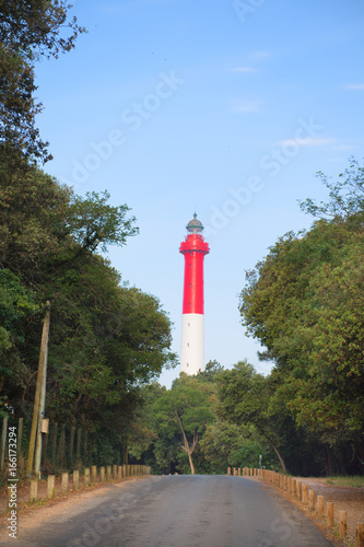 Lighthouse at French coast photo