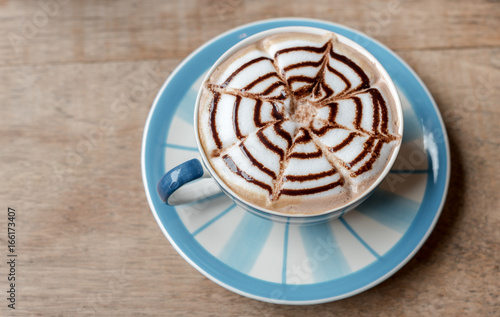 Bilde på lerret Cafe Mocha, Nice hot coffee with top view