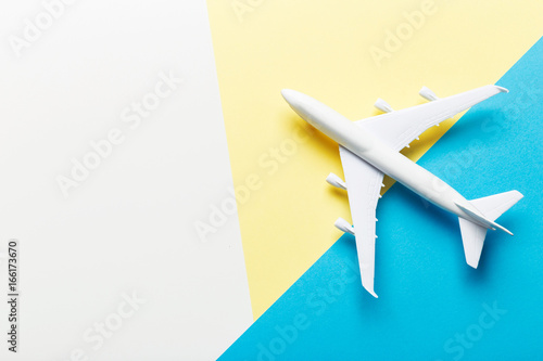 Miniature airplane travel theme