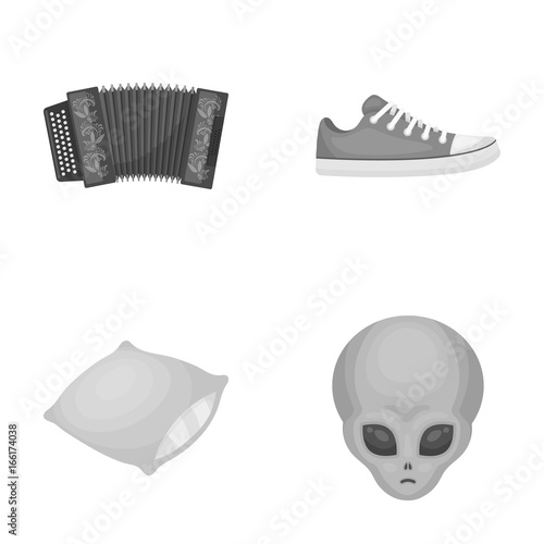 business, concert, trade and other web icon in monochrome style. alien, fantasy, universe icons in set collection.