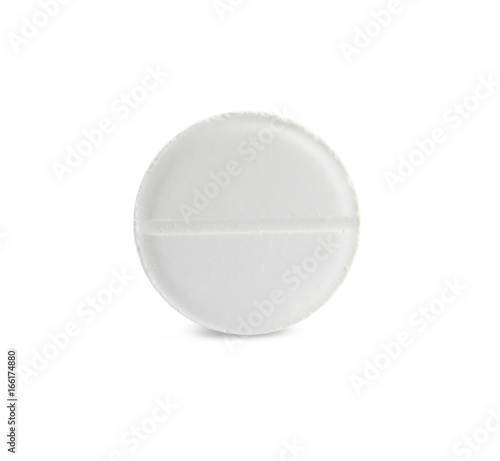 Health care concept. Pill on white background