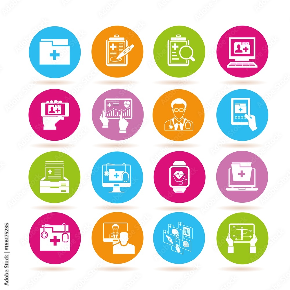 medical data icons medical data icons