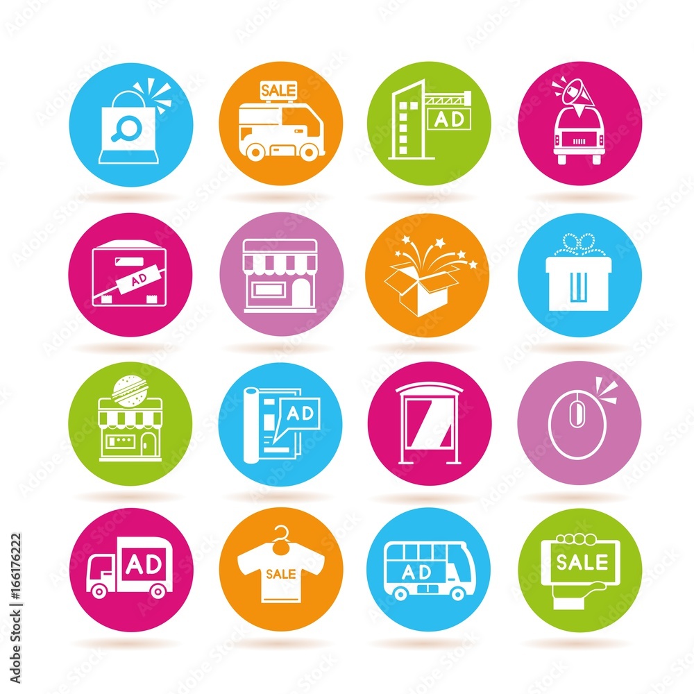 advertising icons advertising icons