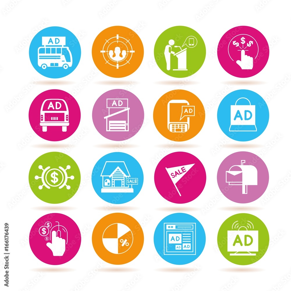 advertising icons advertising icons