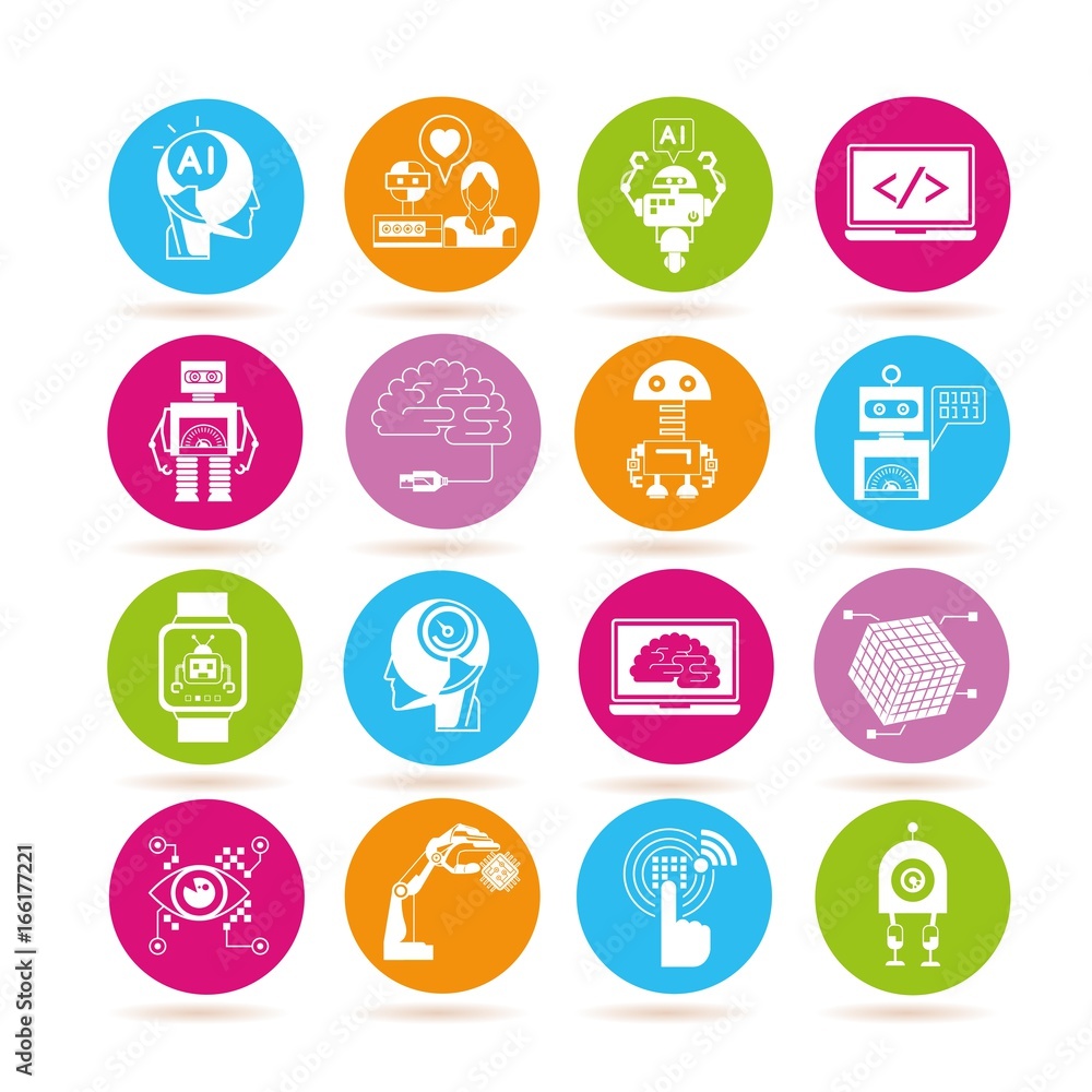 robot, artificial intelligence icons robot, artificial intelligence icons