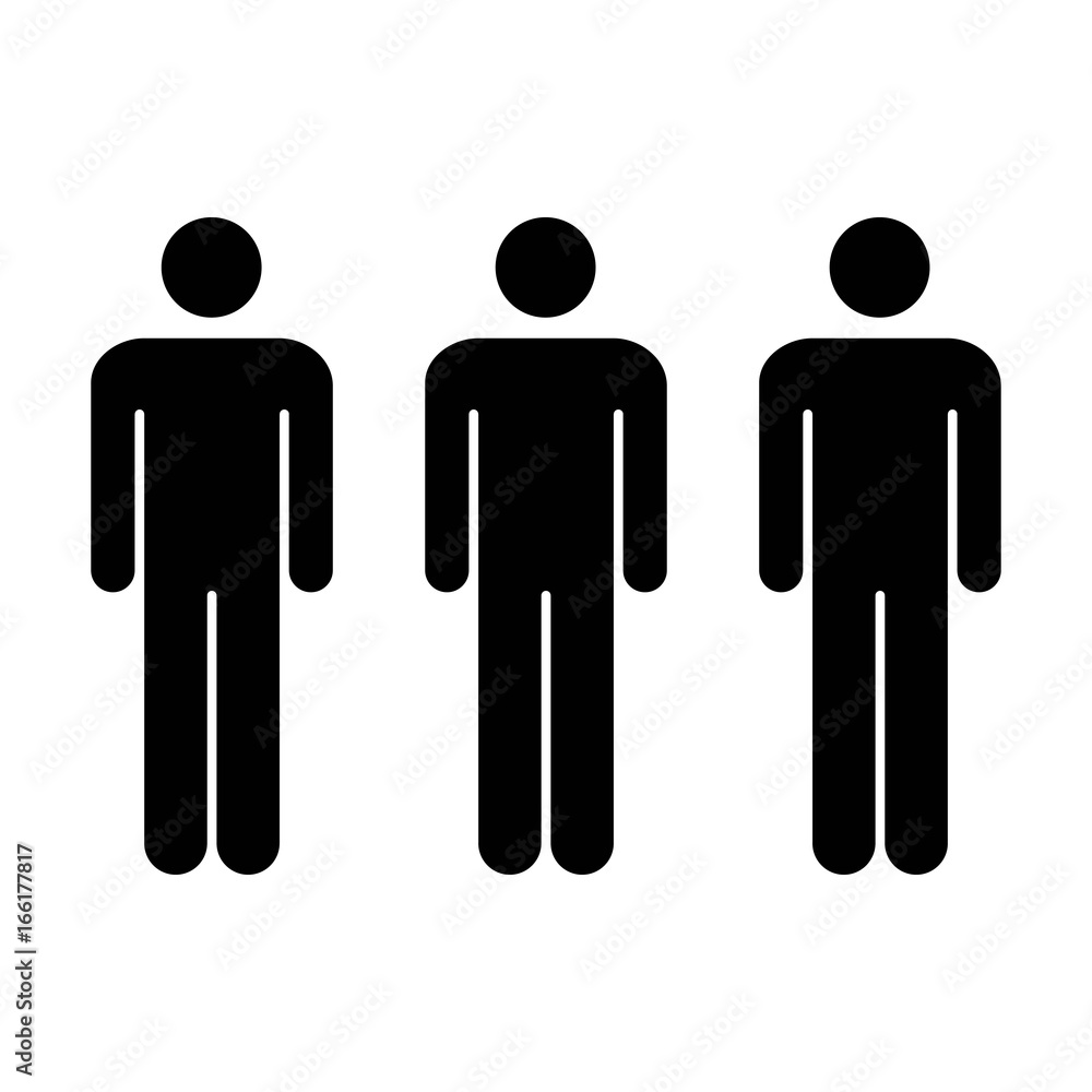 People Icon - Vector Group of Men Team Symbol for Business Infographic Design in Glyph Pictogram illustration People Icon - Vector Group of Men Team Symbol for Business Infographic Design in Glyph Pictogram illustration