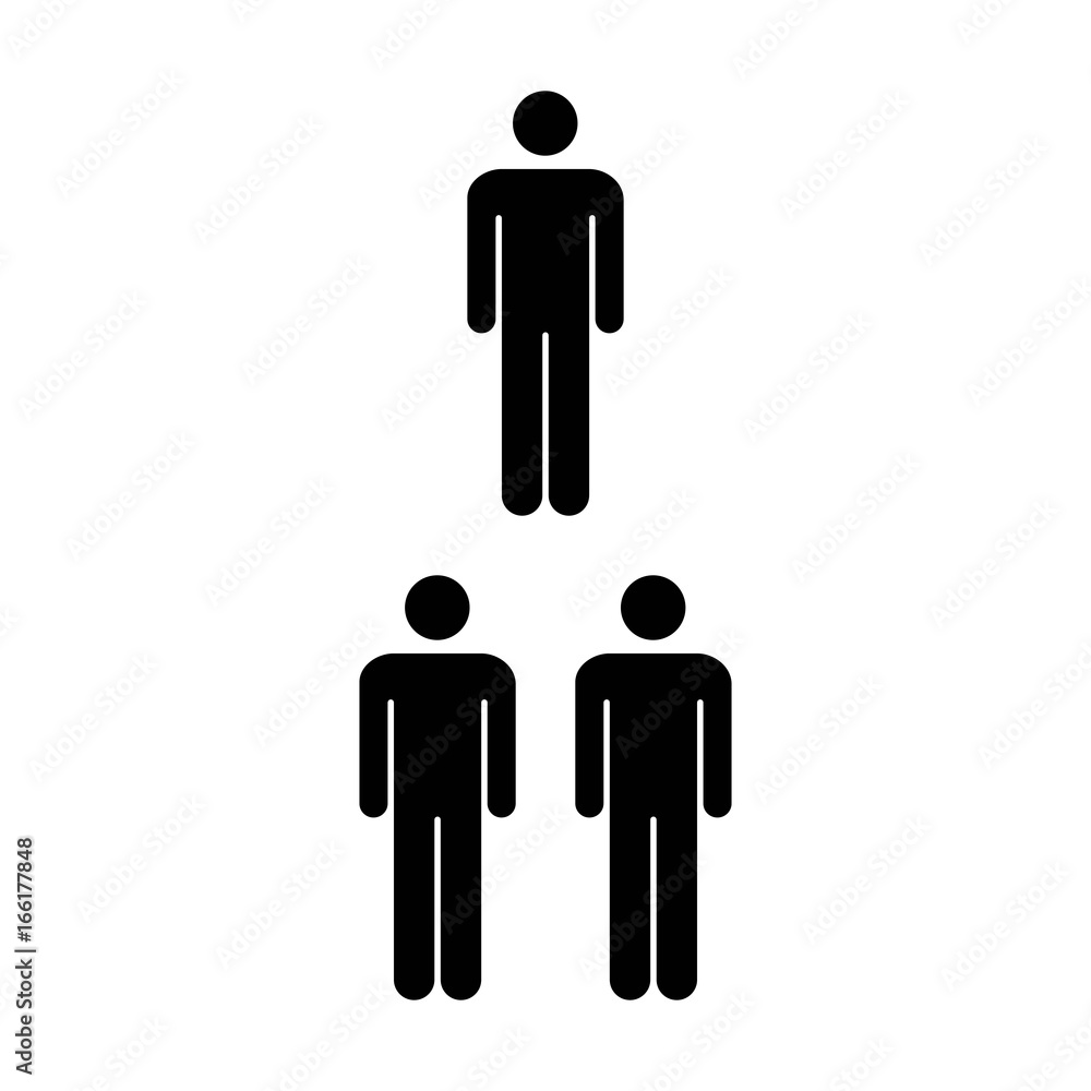 People Icon - Vector Group of Men Team Symbol for Business Infographic Design in Glyph Pictogram illustration People Icon - Vector Group of Men Team Symbol for Business Infographic Design in Glyph Pictogram illustration