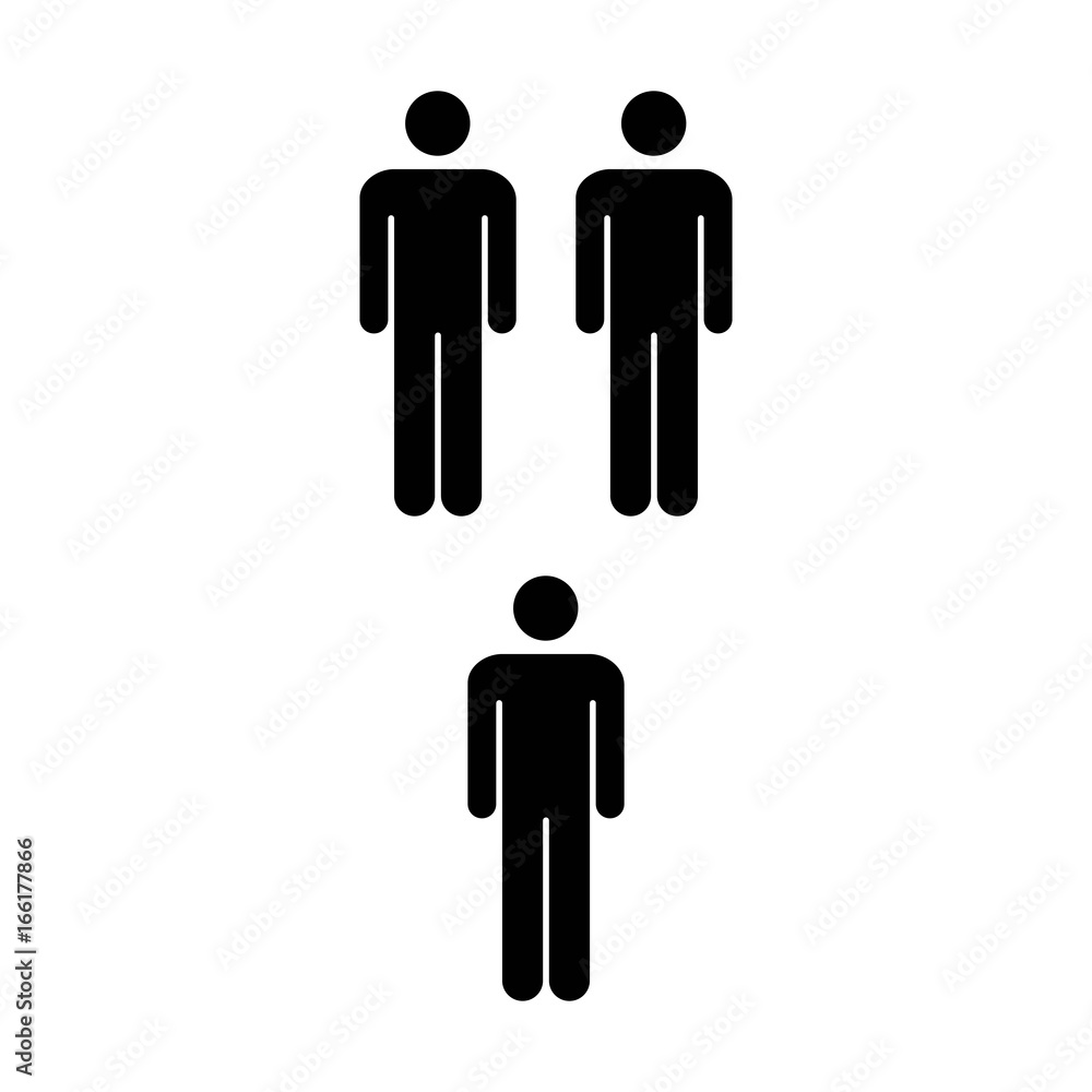 People Icon - Vector Group of Men Team Symbol for Business Infographic Design in Glyph Pictogram illustration People Icon - Vector Group of Men Team Symbol for Business Infographic Design in Glyph Pictogram illustration