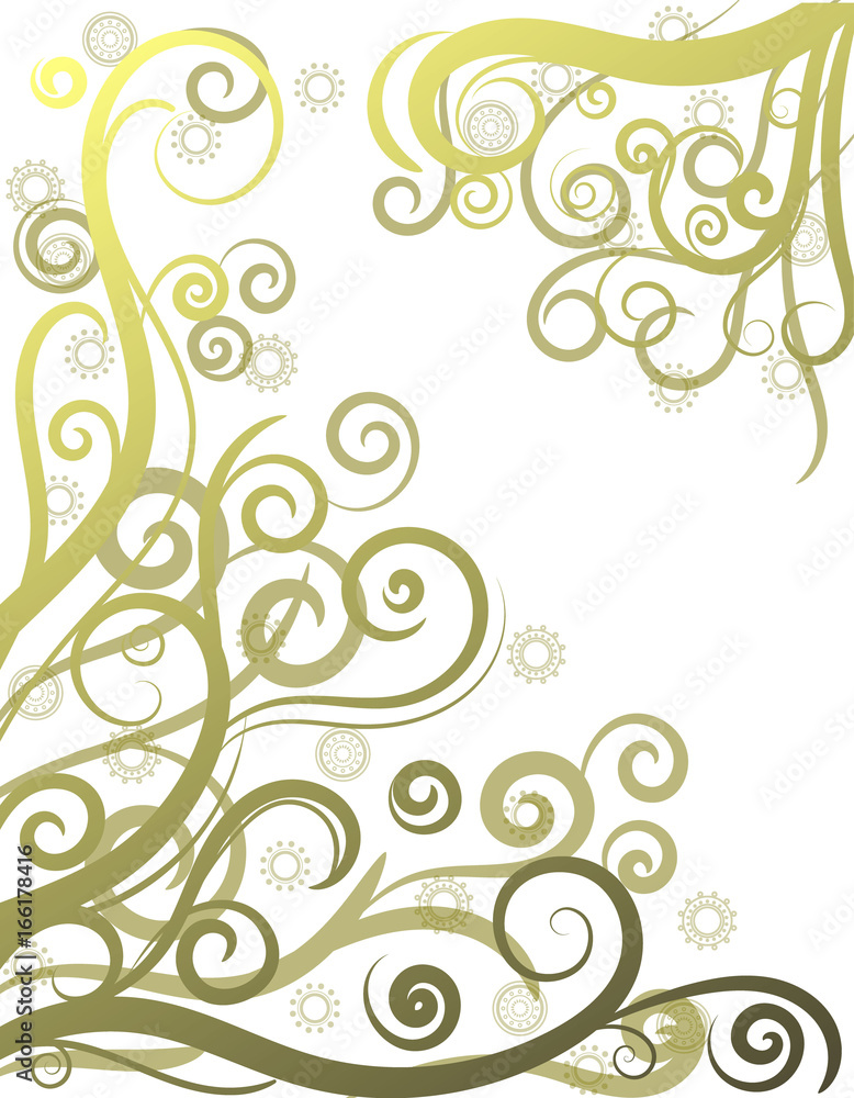 golden swirls. simple background. flat design golden swirls. simple background. flat design