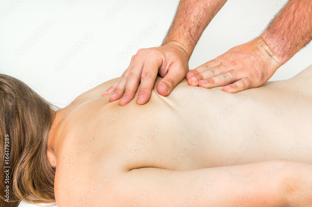 Woman having massage in spa salon Woman having massage in spa salon