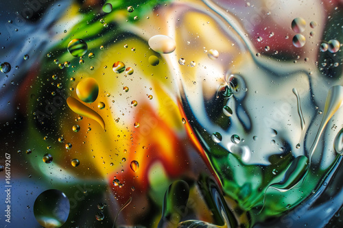 colorful background from water drops