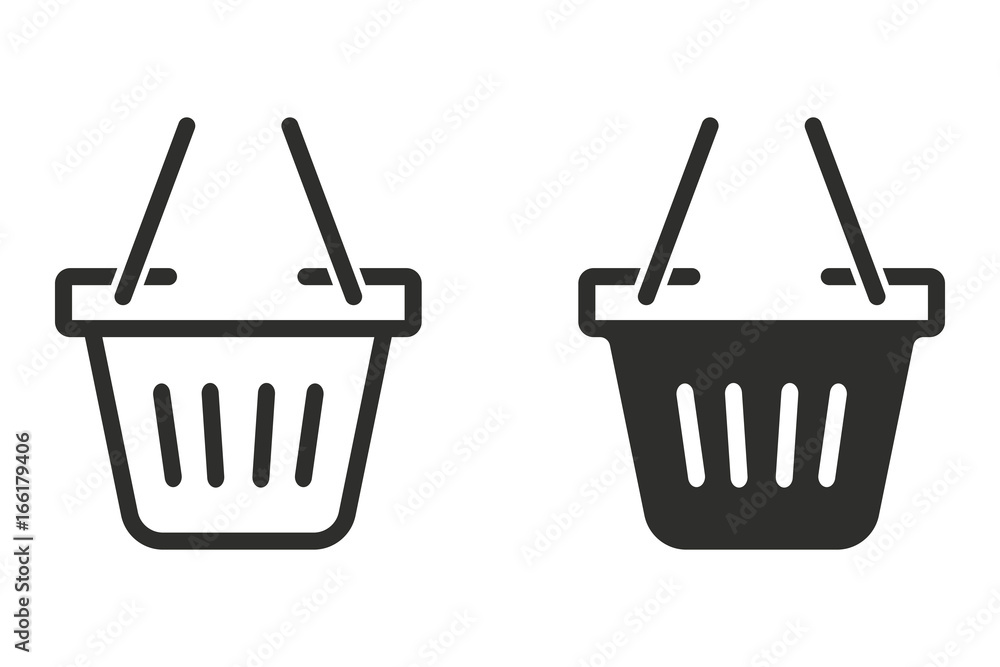 Shopping basket vector icon. Shopping basket vector icon.