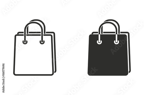 Shopping bag vector icon.