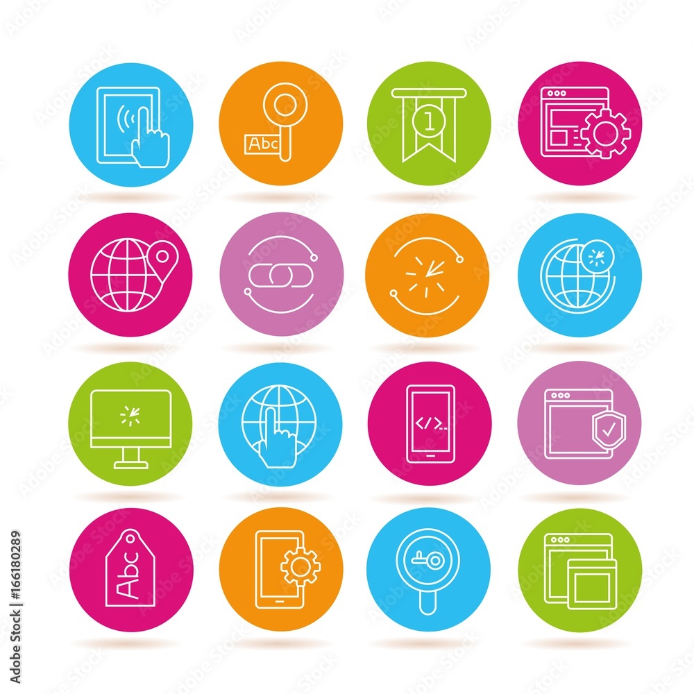 seo and network icons seo and network icons