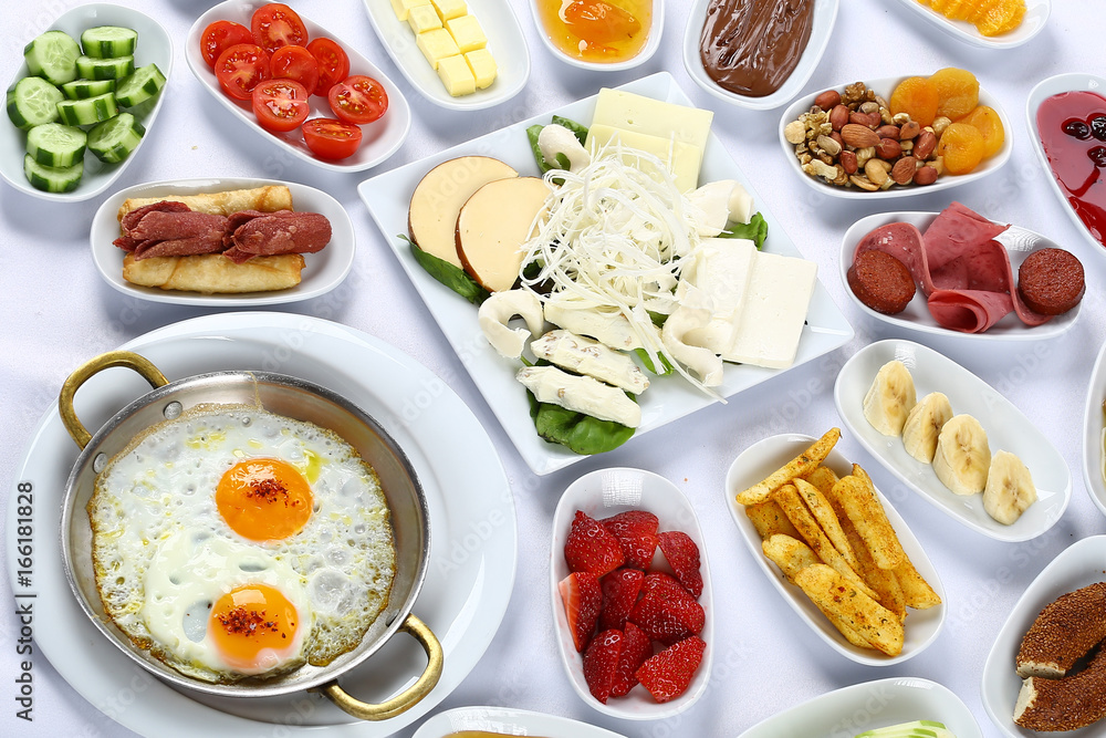 Rich and delicious breakfast table Rich and delicious breakfast table