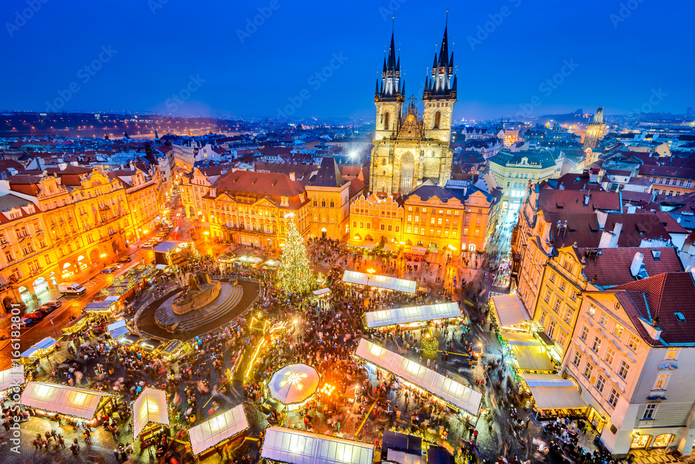 Prague, Czech Republic - Christmas Market - obrazy, fototapety, plakaty 