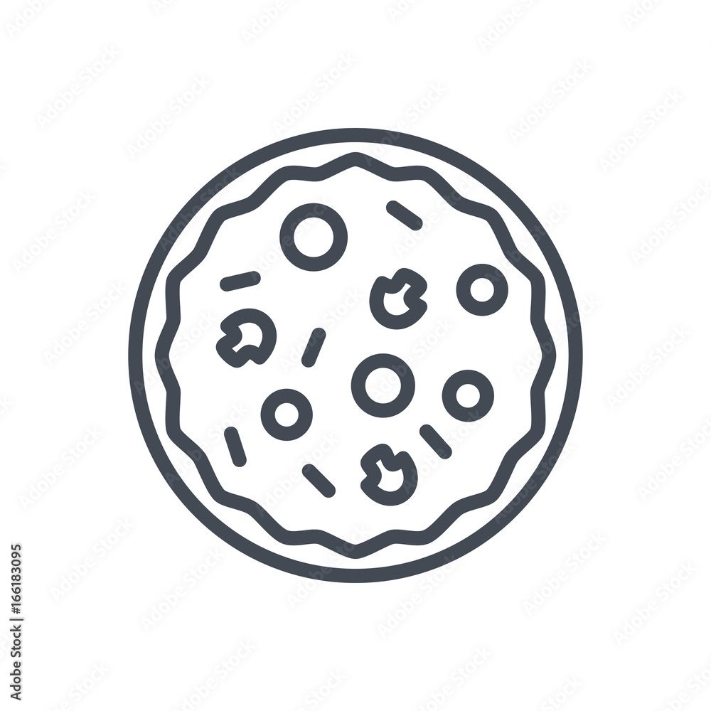 Pizza fast food line icon Pizza fast food line icon