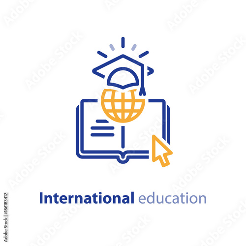 Internet educational resources, online learning courses, open library, international university