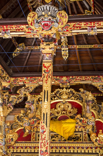 Hinduist temple details in Bali Indonesia photo