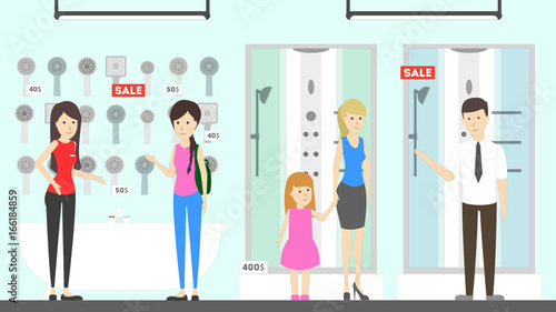 Plumber store illustration.