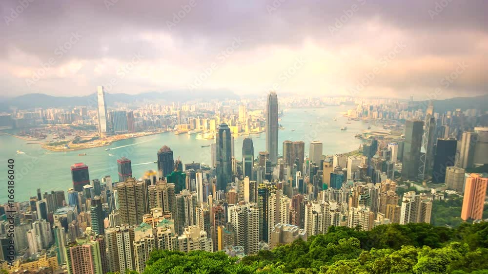 4K. Time lapse Hong Kong city of China