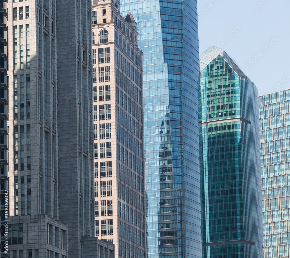 detail shot of modern architecture facade,business concepts ,shot in city of China.