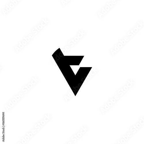 tv letter logo vector