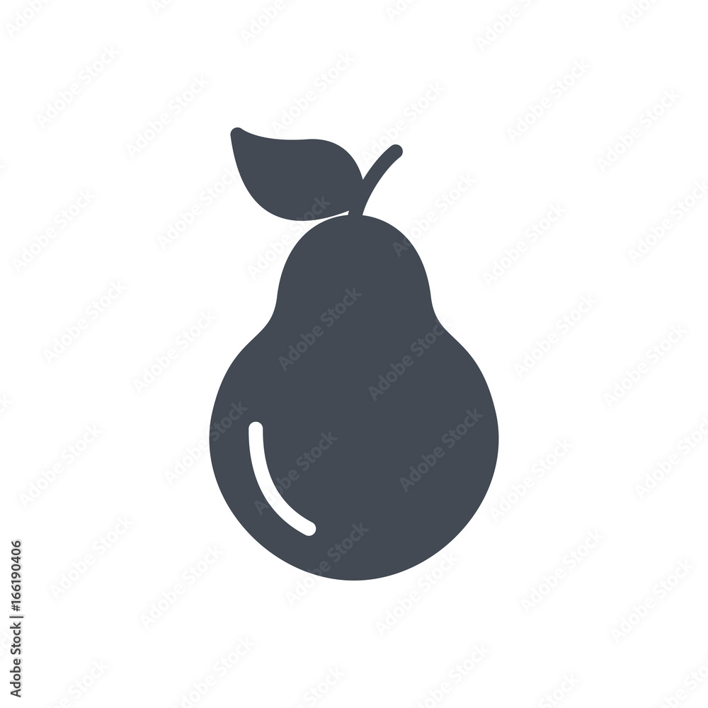 Fruits pear silhouette icon Fruits pear silhouette icon