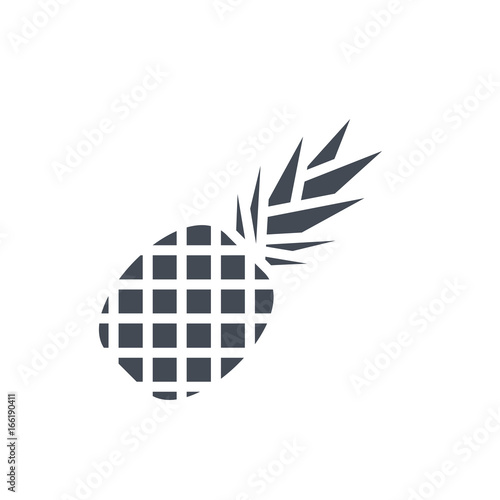 Fruits pineapple silhouette icon