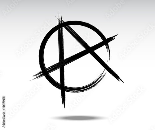 Vector illustration of black anarchy sign