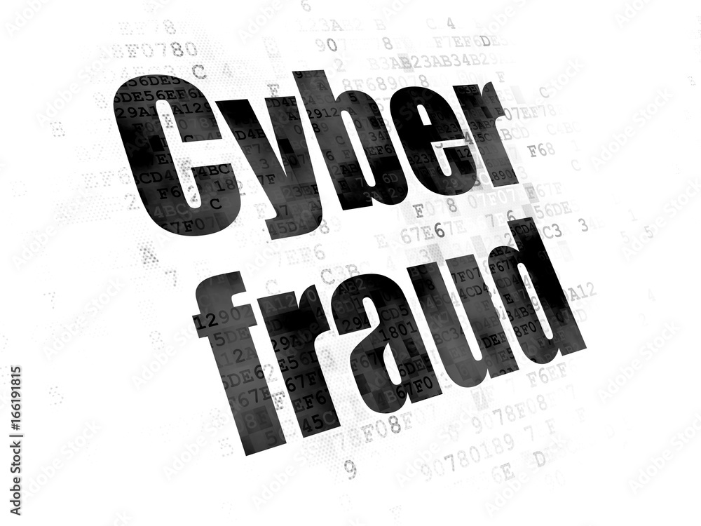 Privacy concept: Cyber Fraud on Digital background