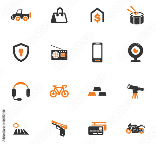 Pawnshop icons set
