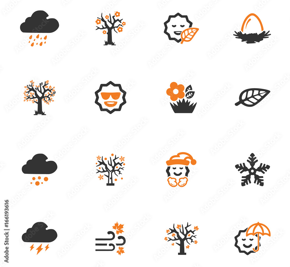 Obraz premium Seasons icons set