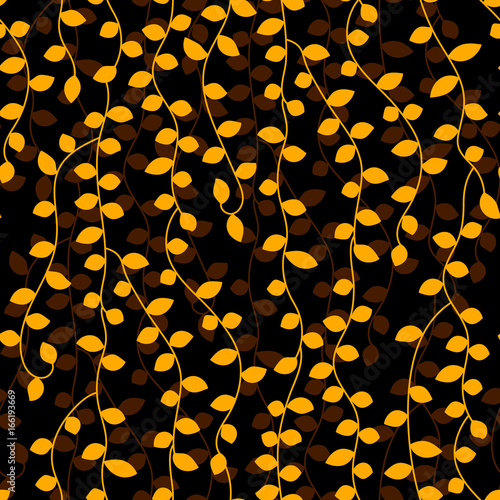 Golden yellow autumn ivy vi...