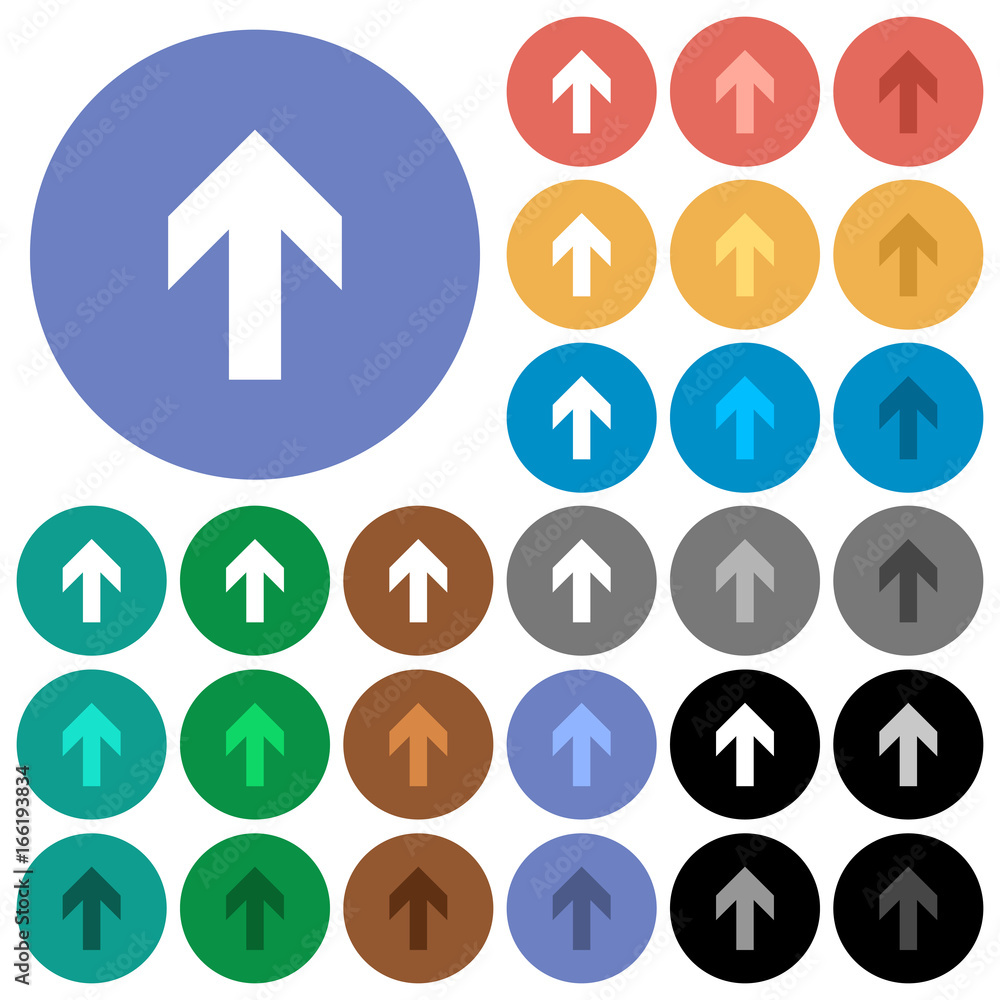 Up arrow round flat multi colored icons Up arrow round flat multi colored icons